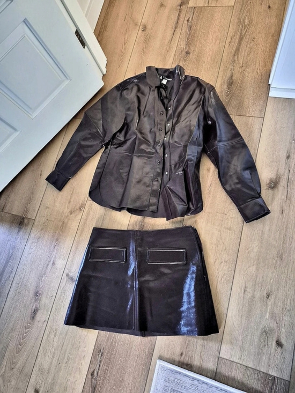H&M Coated Two-Piece Skirt Set Like New